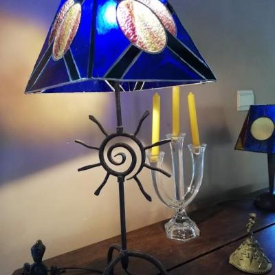 Lampe bleu